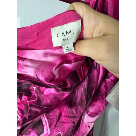 Cami NYC Agnes Pink Silk One Shoulder Asymmetrical Dress Size Large - Picture 5 of 7